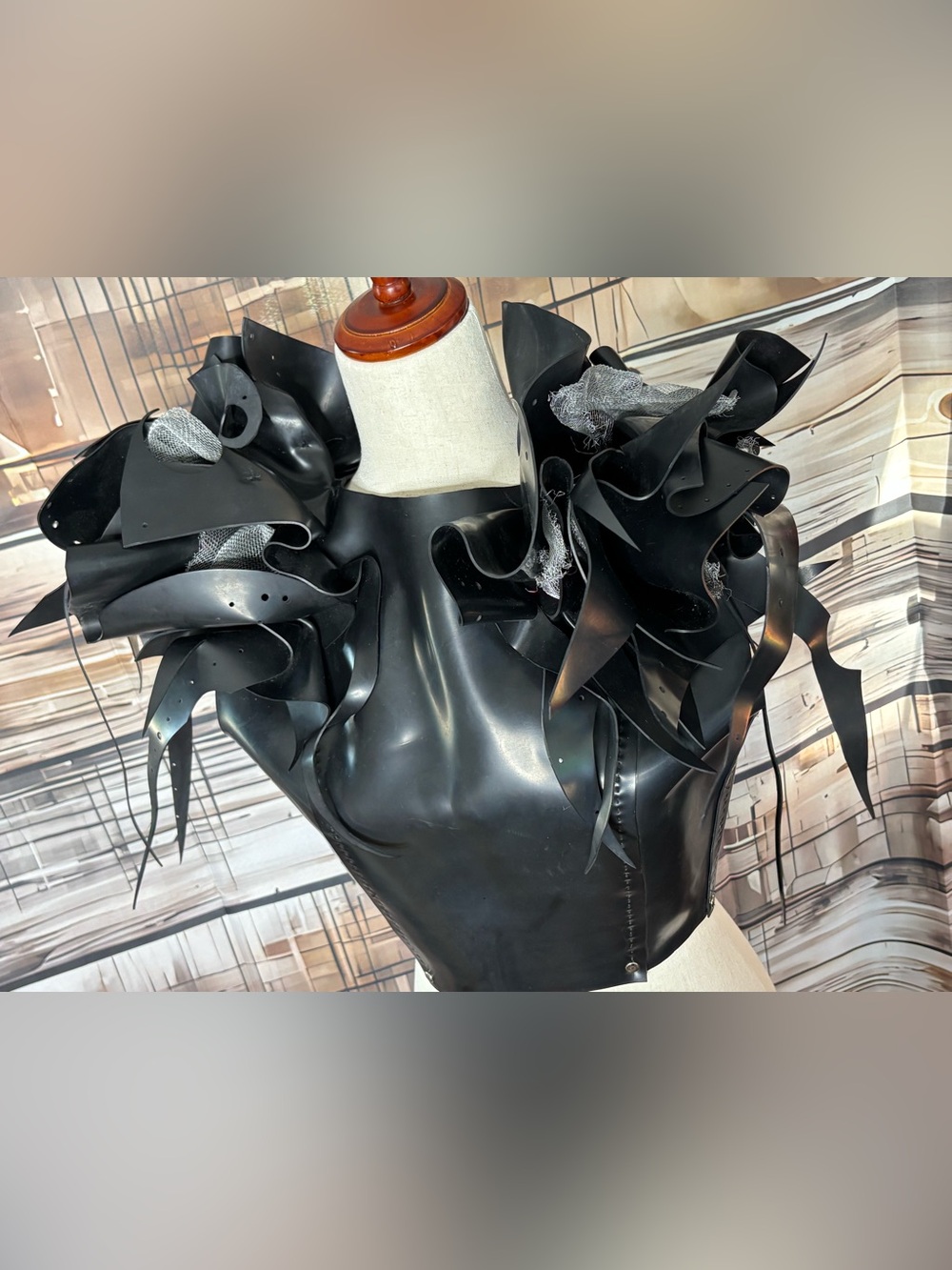 Vesperi Designs Avant Garde Sculptural Corset Top Medium Gothic Cyberpunk Corset - Picture 9 of 16